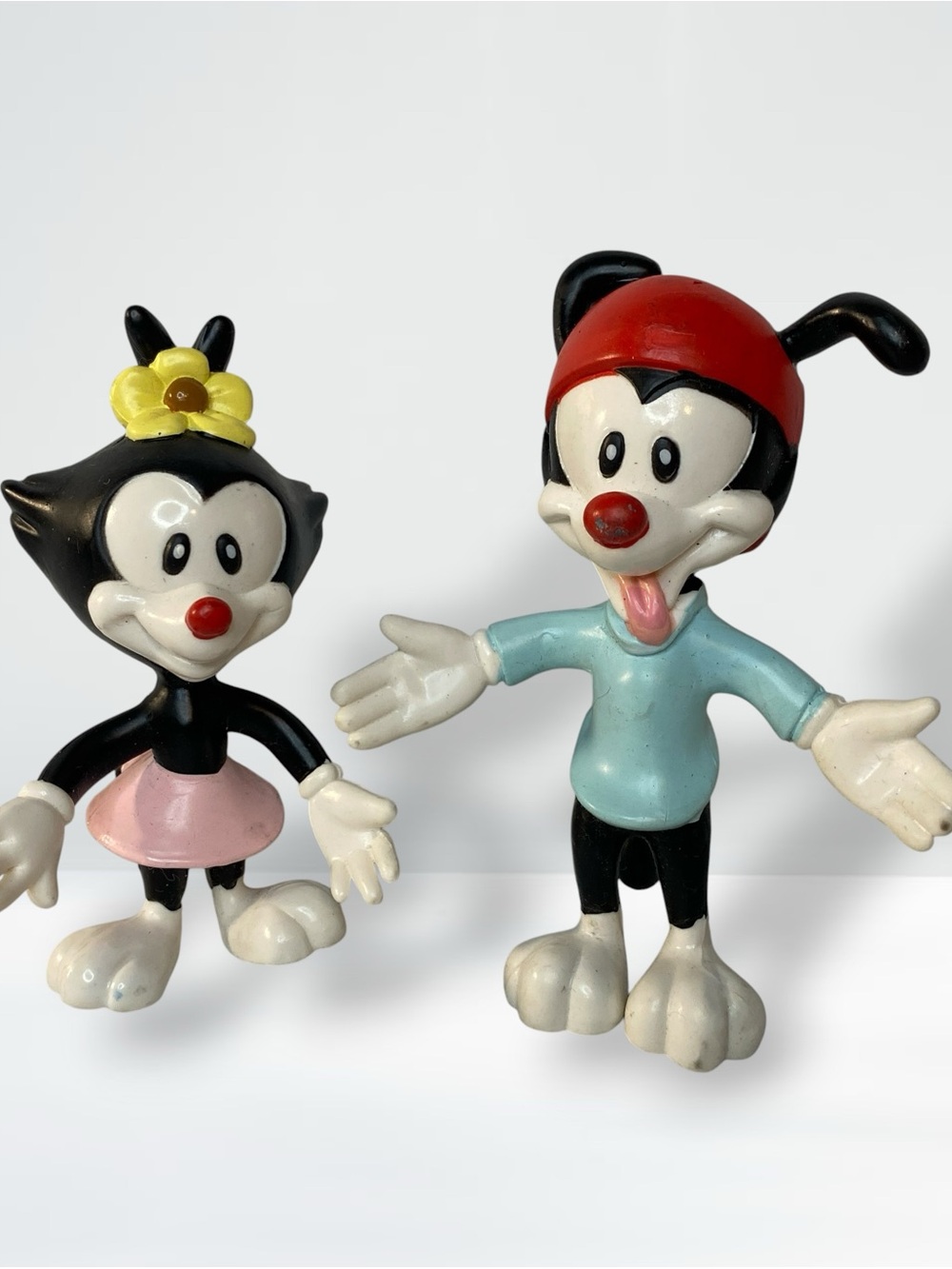 VTG WB Animaniacs Wakko & Dot PVC 2.5" Figure Set Dakin 1994